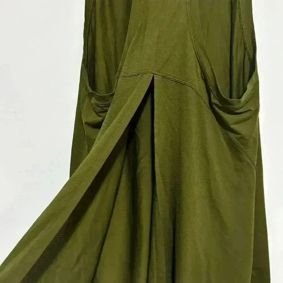 Lululemon Goal Up Tank top tie back size 8 In Olive Green Sleeveless - Picture 5 of 6